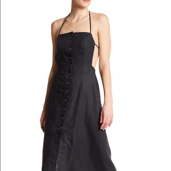 Dolce Vita Dresses & Skirts - DOLCE VITA Campbell blk linen backless midi dress